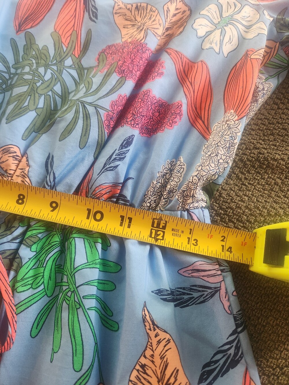 Talbot's NWT Multi-Colored Dress In Floral Print With Ruffle Hem; Petite Small - Picture 6 of 10